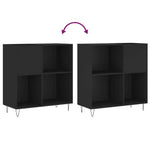 HKH Armario para Discos - 84,5x38x89 cm - Negro