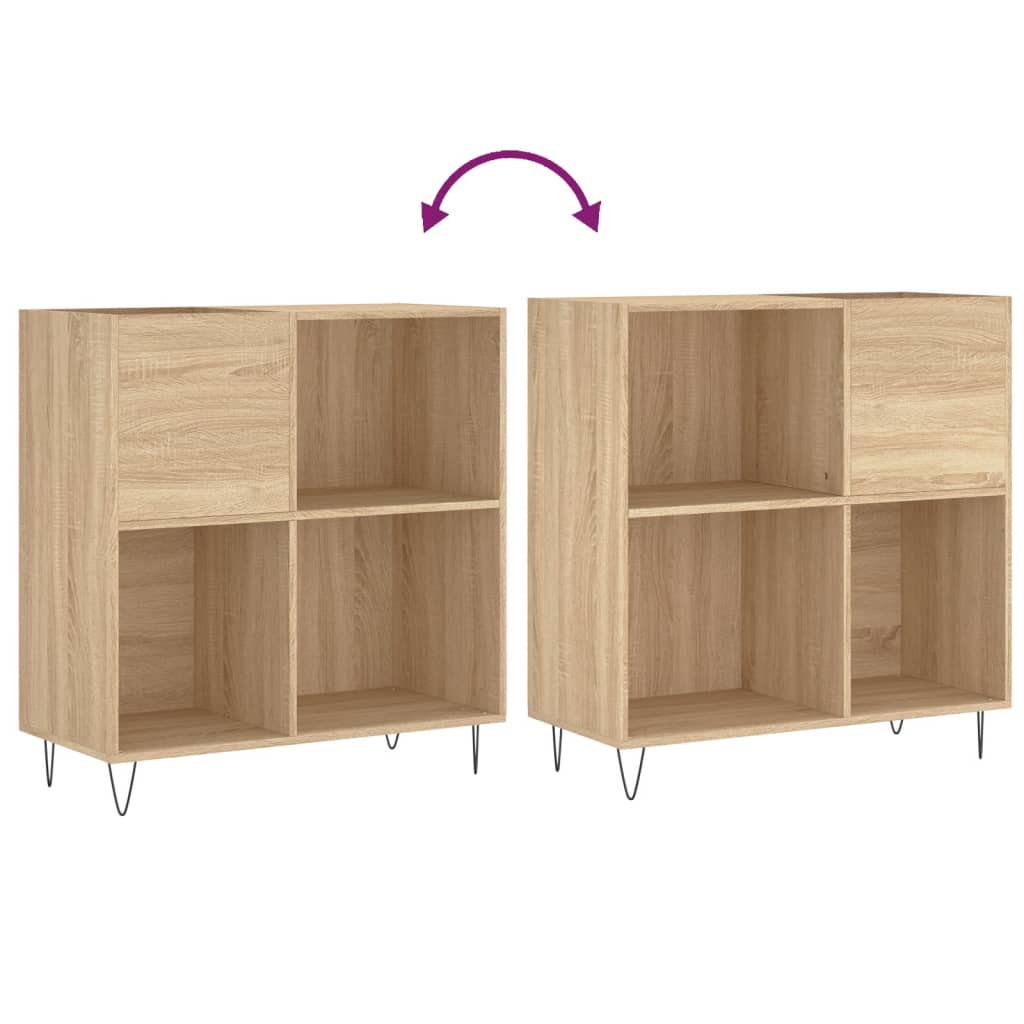 HKH Armário P/ Discos em Carvalho Sonoma - 84,5x38x89 Cm