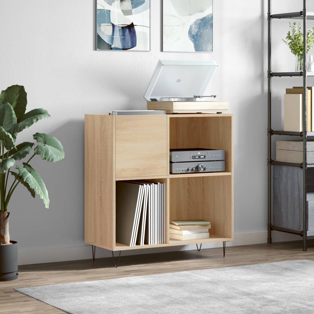 HKH Armario para Discos en Roble Sonoma - 84,5x38x89 cm
