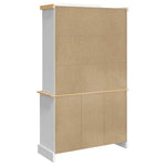 HKH Armário Alto Corona Pinho Mexicano Maciço Branco em Madeira de Pinho Maciça, derivados de Madeira, Vidro com 6 Portas e 3 Gavetas 112 X 43 X 196 Cm