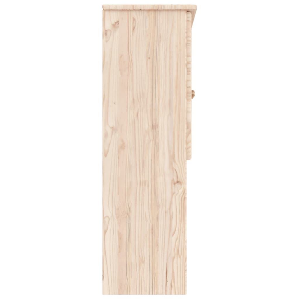 HKH Tapa para Cómoda Alta de Madera Maciza de Pino (Sin Tratar), Cristal 77 X 30 X 92 Cm