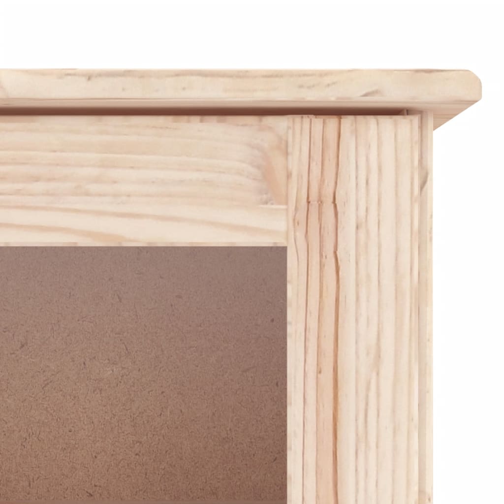 HKH Tapa para Cómoda Alta de Madera Maciza de Pino (Sin Tratar), Cristal 77 X 30 X 92 Cm