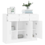 HKH Aparador Branco Clássico em Madeira Projetada 91 X 28 X 75 Cm