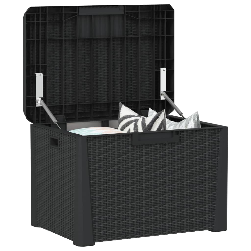 HKH 6 Pcs Conjunto Lounge de Jardim C/ Almofadões Vime Pe - Preto