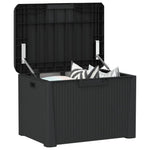 HKH 6 Pcs Conjunto Lounge de Jardim C/ Almofadões Vime Pe - Preto