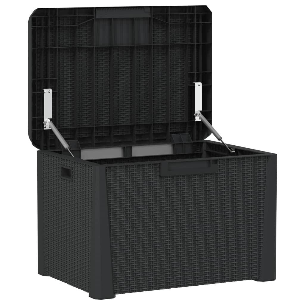 HKH 6 Pcs Conjunto Lounge de Jardim C/ Almofadões Vime Pe - Preto