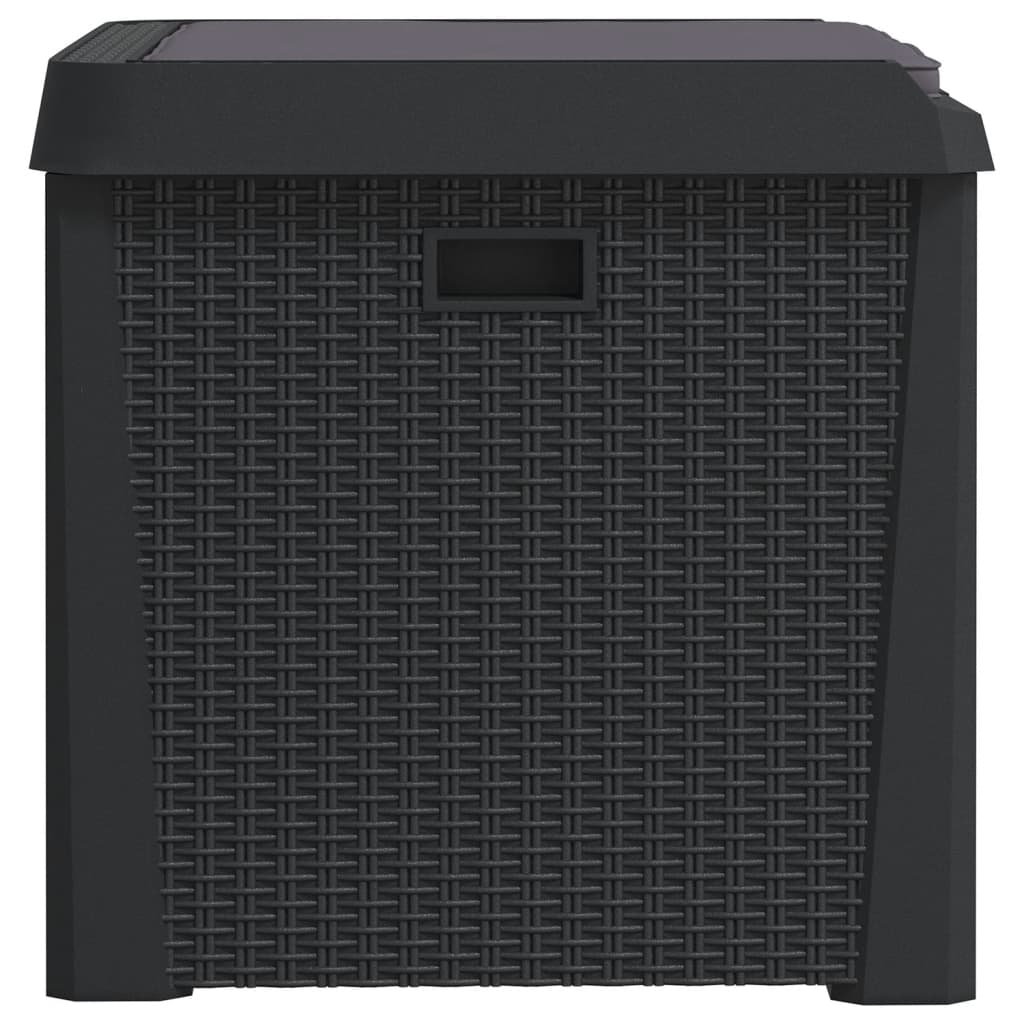 HKH 6 Pcs Conjunto Lounge de Jardim C/ Almofadões Vime Pe - Preto