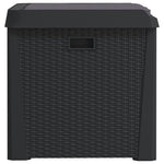 HKH 6 Pcs Conjunto Lounge de Jardim C/ Almofadões Vime Pe - Preto