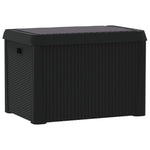 HKH 6 Pcs Conjunto Lounge de Jardim C/ Almofadões Vime Pe - Preto