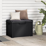HKH 6 Pcs Conjunto Lounge de Jardim C/ Almofadões Vime Pe - Preto