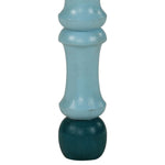 HKH Mesa de Centro Pintada à Mão Mangueira Maciça Turquesa - Azul
