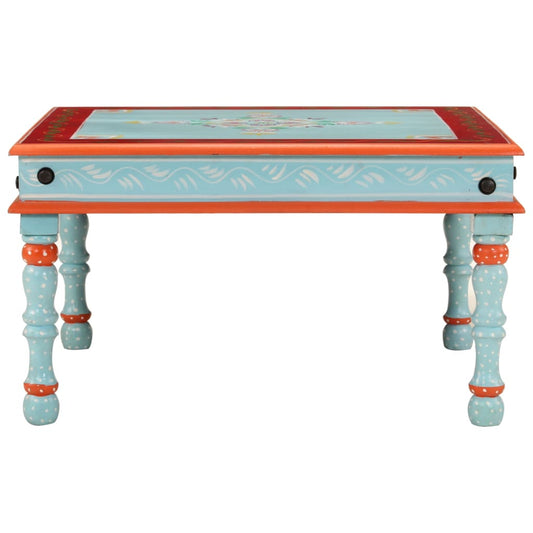 Mesa de centro HKH de mango macizo pintada a mano - Azul