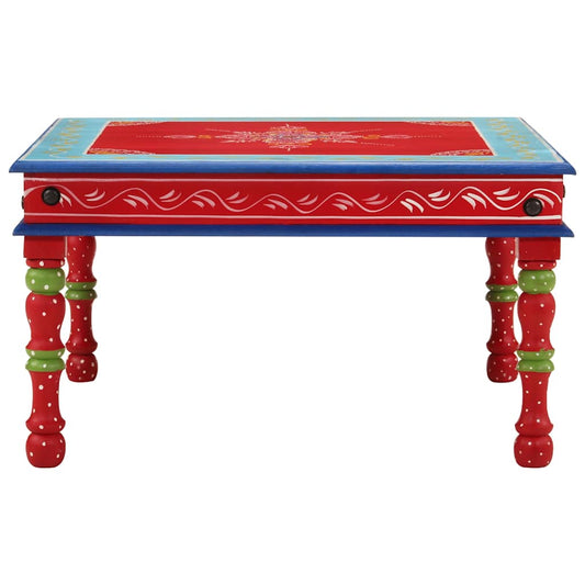 HKH Mesa de Centro Pintada a Mano Mango Macizo - Rojo