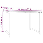 HKH Mesa de Jardim 55x40x37 Cm Aço - Antracite