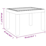 HKH Mesa de Jardim 59x47x40 Cm Pp - Antracite