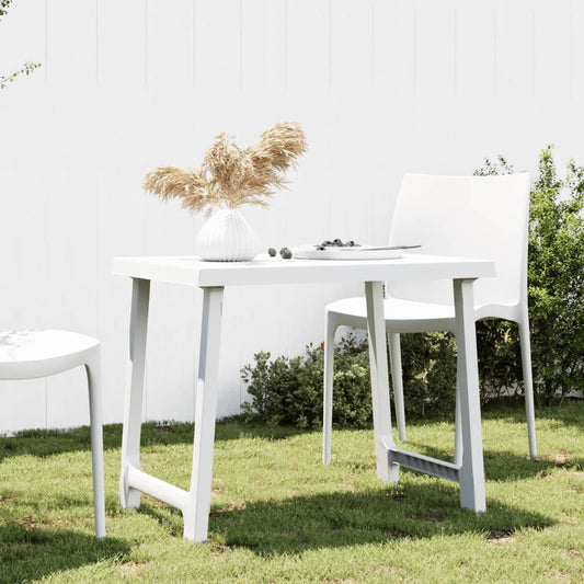 HKH Mesa de Campismo 79x56x64 Cm Pp Aspeto Madeira - Branco