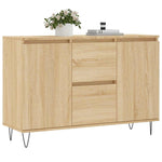Aparador moderno HKH en derivados de madera, hierro 101,5 x 35 x 70 cm - Roble Sonoma