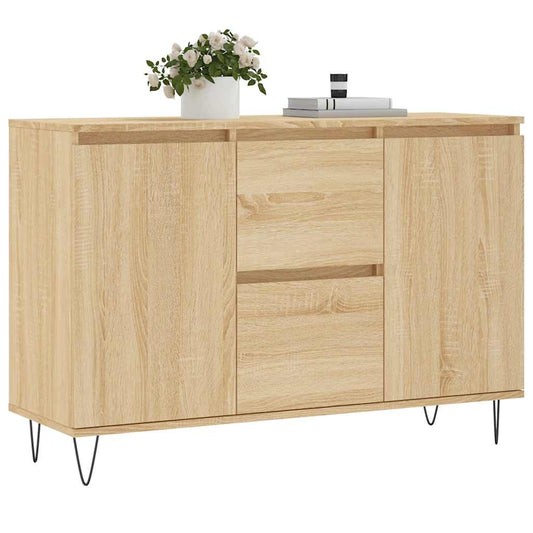 HKH Aparador Moderno em derivados de Madeira, Ferro 101,5 X 35 X 70 Cm - Carvalho Sonoma