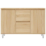 Aparador moderno HKH en derivados de madera, hierro 101,5 x 35 x 70 cm - Roble Sonoma