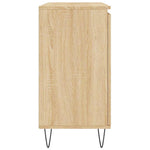 Aparador moderno HKH en derivados de madera, hierro 101,5 x 35 x 70 cm - Roble Sonoma