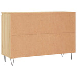 Aparador moderno HKH en derivados de madera, hierro 101,5 x 35 x 70 cm - Roble Sonoma