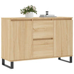 Aparador moderno HKH en derivados de madera, hierro 101,5 x 35 x 70 cm - Roble Sonoma