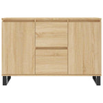 Aparador moderno HKH en derivados de madera, hierro 101,5 x 35 x 70 cm - Roble Sonoma