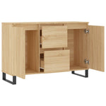 Aparador moderno HKH en derivados de madera, hierro 101,5 x 35 x 70 cm - Roble Sonoma