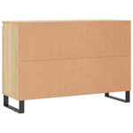 Aparador moderno HKH en derivados de madera, hierro 101,5 x 35 x 70 cm - Roble Sonoma
