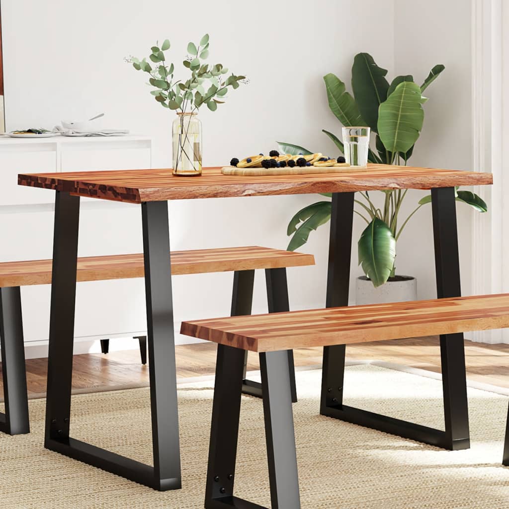Mesa de Comedor HKH de Acacia Maciza con Bordes Naturales