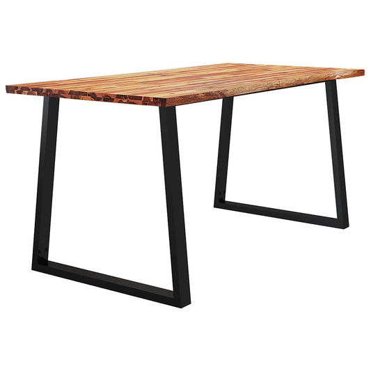 HKH Mesa de Jantar com Bordas Vivas Maciça em Acácia