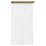 Aparador rústico Bodo de madera de pino maciza, derivados de madera, metal 115,5 x 44 x 80 cm - Blanco y Marrón