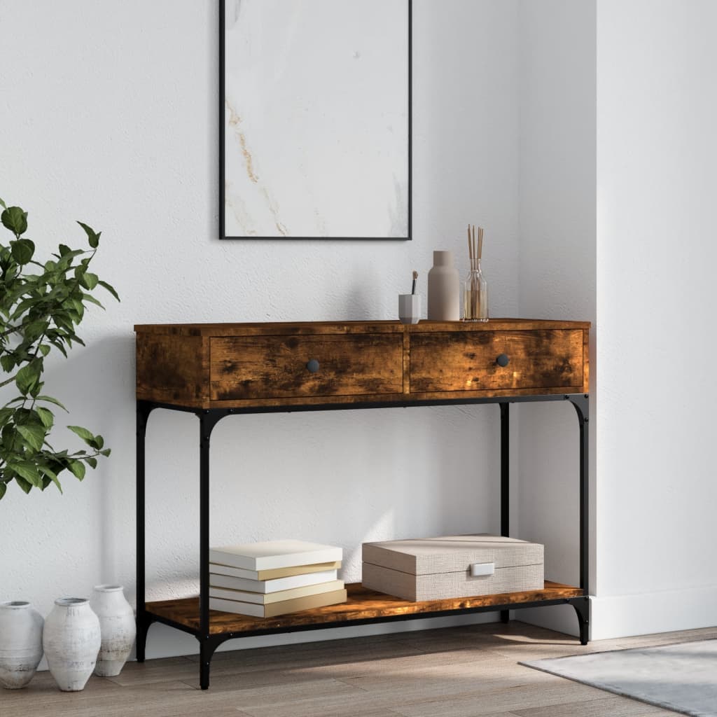 Mesa auxiliar HKH en roble ahumado y derivados de la madera