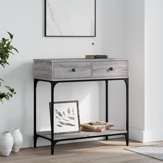 HKH Mesa auxiliar de madera manufacturada - Gris