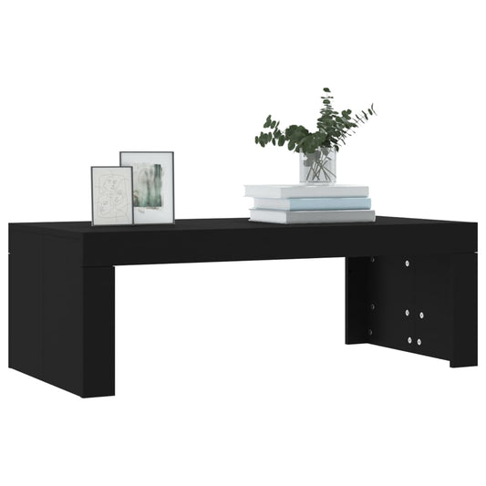 HKH Mesa de Centro Negra de Madera Contrachapada
