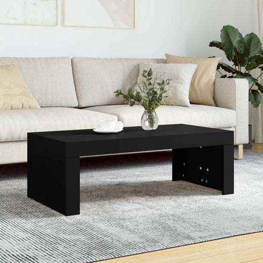 HKH Mesa de Centro Negra de Madera Contrachapada