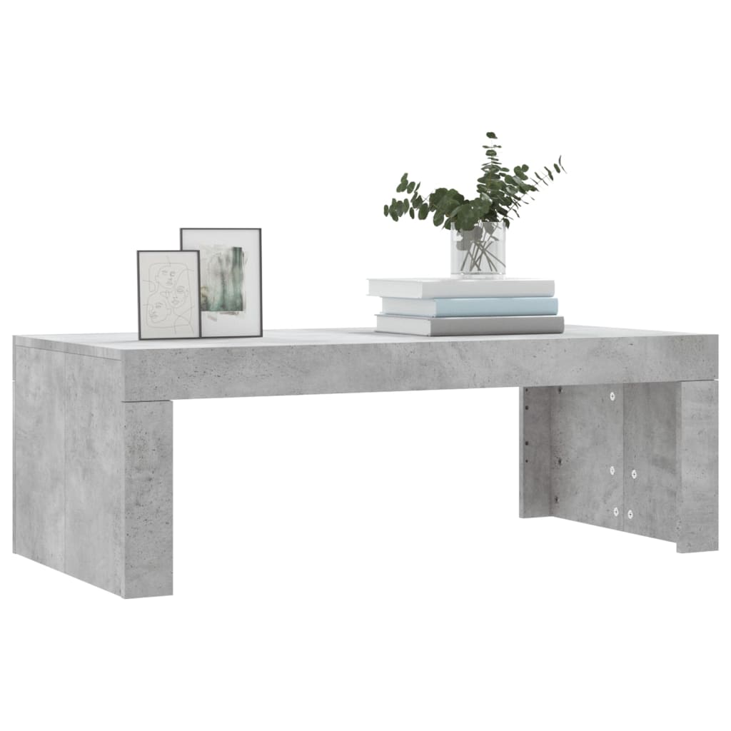 HKH Mesa de centro gris cemento en madera manufacturada