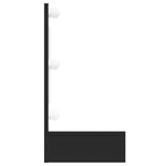 HKH Armario con espejo con luces LED - 90x31,5x62 Cm - Negro