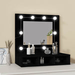 HKH Armário Espelhado com Luzes LED - 60x31,5x62 Cm - Preto