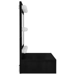 HKH Armário Espelhado com Luzes LED - 60x31,5x62 Cm - Preto