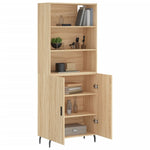 HKH Armario Alto en derivados de Madera, Metal 69,5 X 34 X 180 Cm - Roble Sonoma