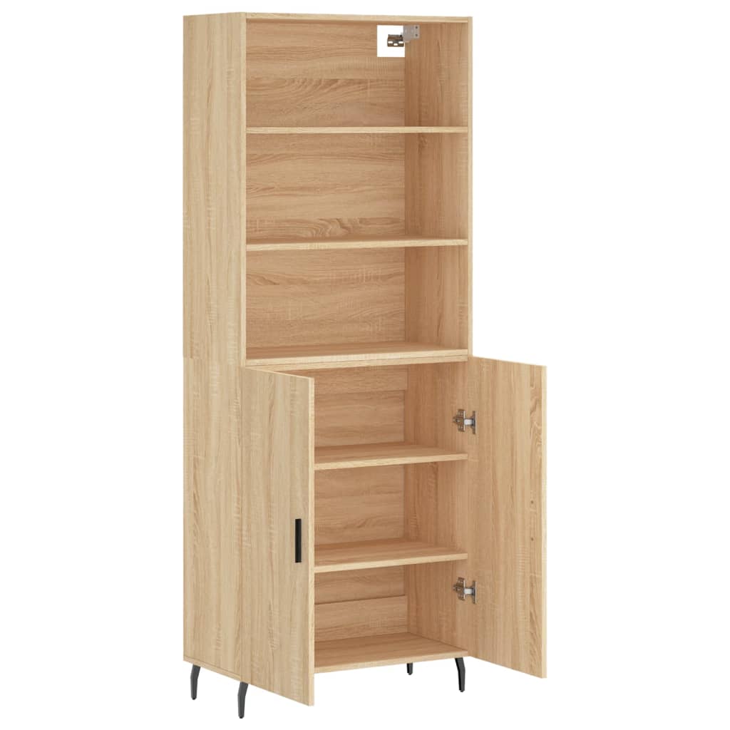 HKH Armario Alto en derivados de Madera, Metal 69,5 X 34 X 180 Cm - Roble Sonoma