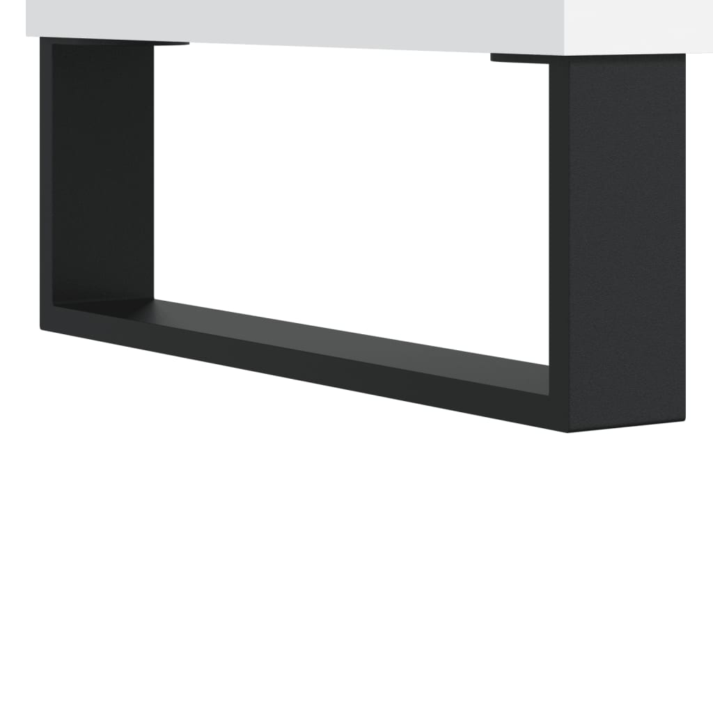 HKH Armário Alto em derivados de Madeira, Metal 69,5 X 34 X 180 Cm - Branco