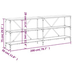 Mesa auxiliar HKH de madera/ hierro