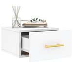 HKH Mesa de Cabeceira de Parede - 35x35x20 Cm - Branco