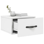 HKH Mesa de Noche de Pared - 35x35x20 Cm - Blanca