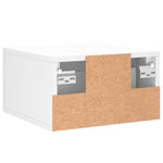 HKH Mesa de Noche de Pared - 35x35x20 Cm - Blanca