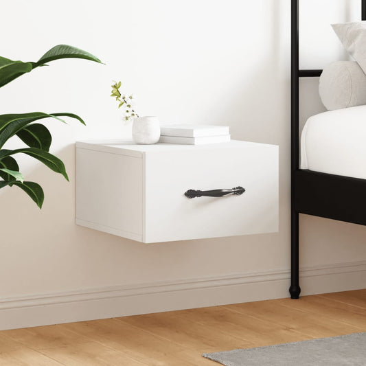 HKH Mesa de Cabeceira de Parede - 35x35x20 Cm - Branco