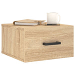 HKH Mesa de Cabeceira de Parede Cor Sonoma - 35x35x20 Cm