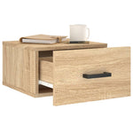 HKH Mesa de Cabeceira de Parede Cor Sonoma - 35x35x20 Cm